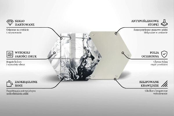 Tagliere in vetro Astrazione dell'inchiostro