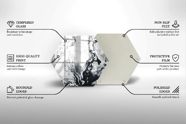 Tagliere in vetro Astrazione dell'inchiostro