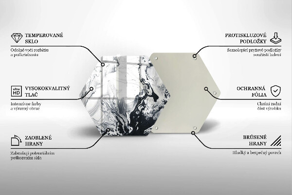 Tagliere in vetro Astrazione dell'inchiostro