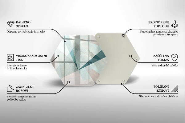Tagliere in vetro Astrazione tagliente