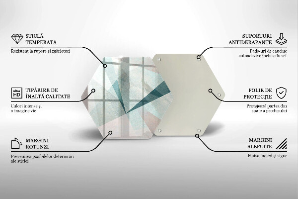 Tagliere in vetro Astrazione tagliente