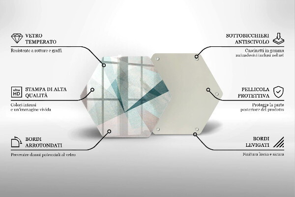 Tagliere in vetro Astrazione tagliente