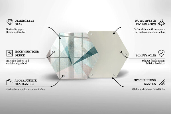 Tagliere in vetro Astrazione tagliente
