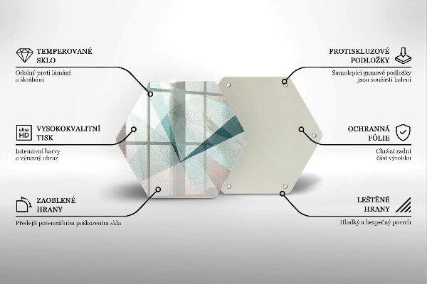 Tagliere in vetro Astrazione tagliente