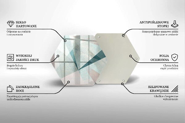 Tagliere in vetro Astrazione tagliente