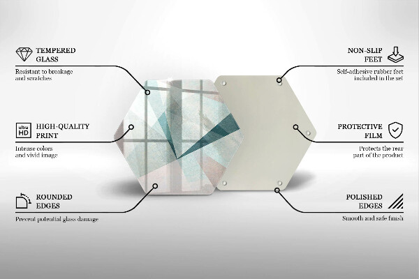 Tagliere in vetro Astrazione tagliente