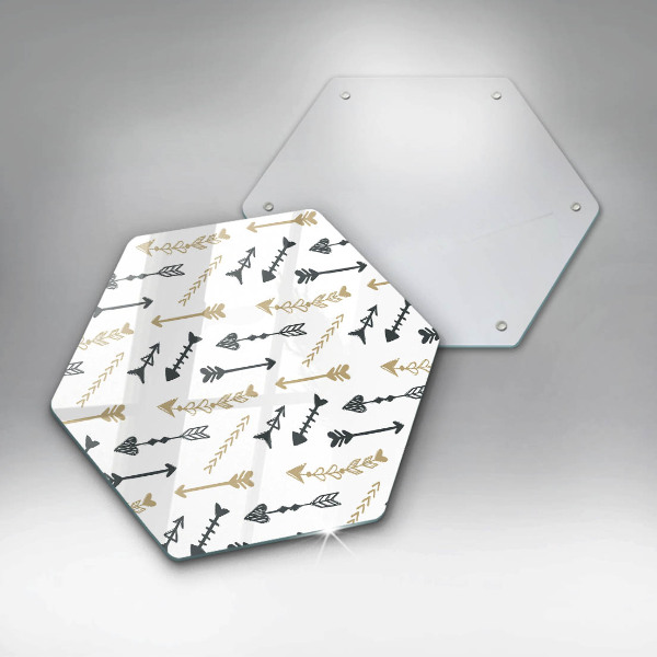 Tagliere in vetro Modello di frecce Boho