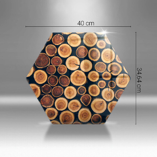 Tagliere in vetro Ceppi di alberi in legno