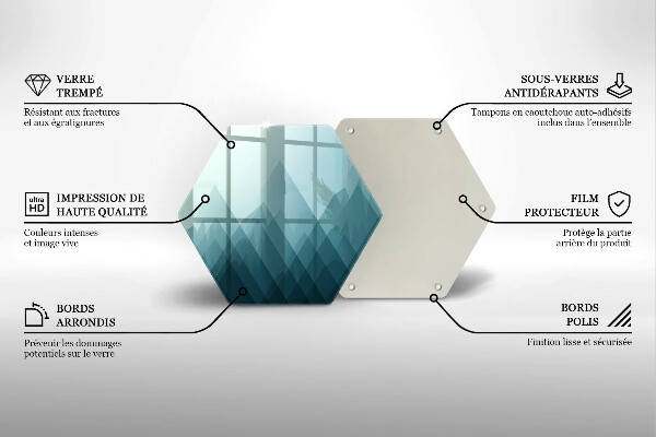 Tagliere in vetro Montagne astratte
