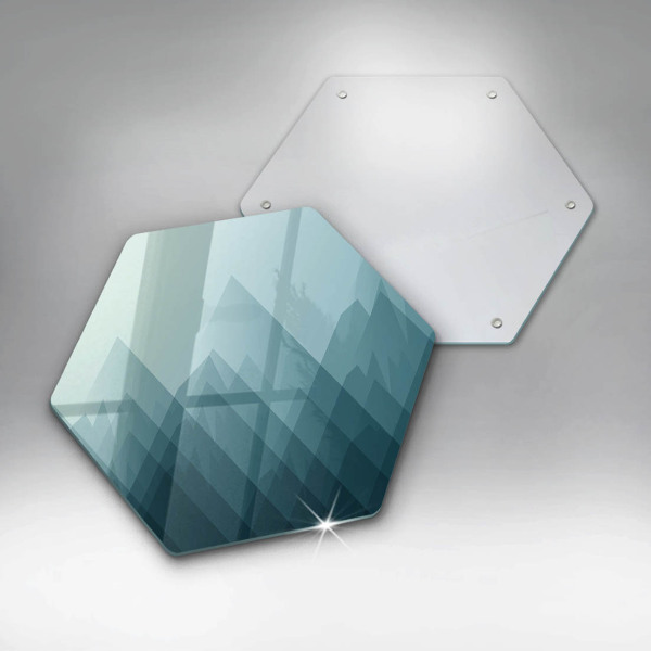 Tagliere in vetro Montagne astratte