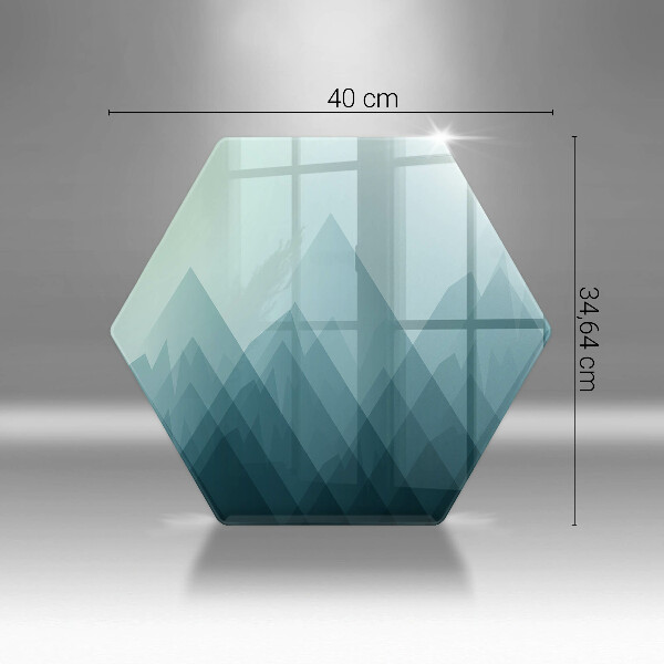 Tagliere in vetro Montagne astratte