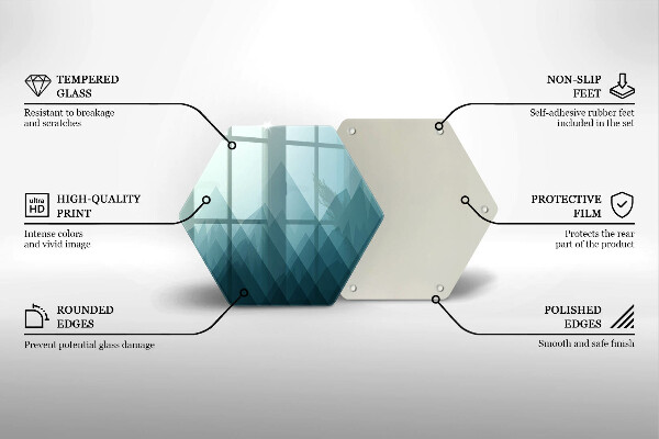 Tagliere in vetro Montagne astratte