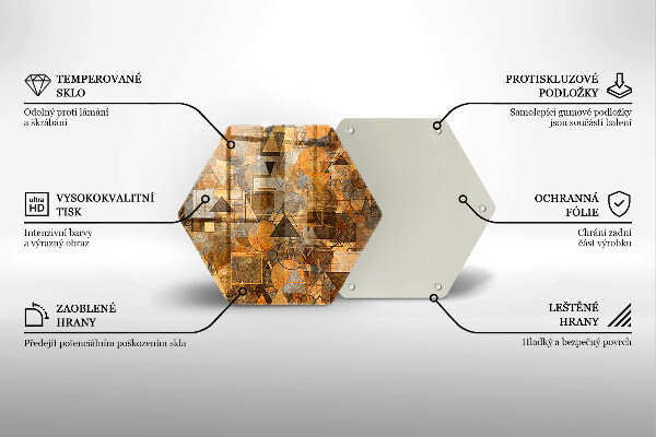 Tagliere in vetro Modello senza giunture di figure geometriche