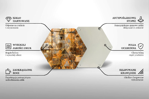 Tagliere in vetro Modello senza giunture di figure geometriche