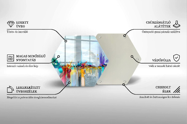 Tagliere in vetro Astrazione dipinta