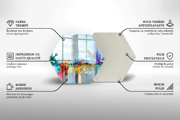 Tagliere in vetro Astrazione dipinta
