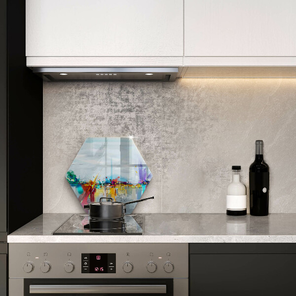 Tagliere in vetro Astrazione dipinta