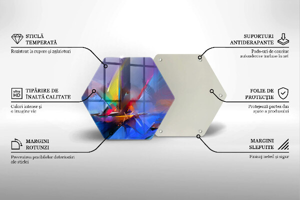 Tagliere in vetro Astrazione dipinta