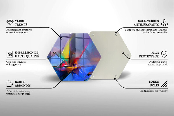 Tagliere in vetro Astrazione dipinta