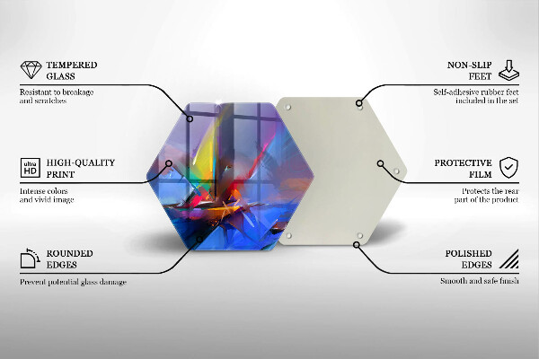 Tagliere in vetro Astrazione dipinta