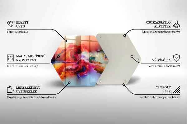 Tagliere in vetro Astrazione fumosa