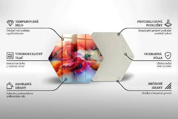 Tagliere in vetro Astrazione fumosa