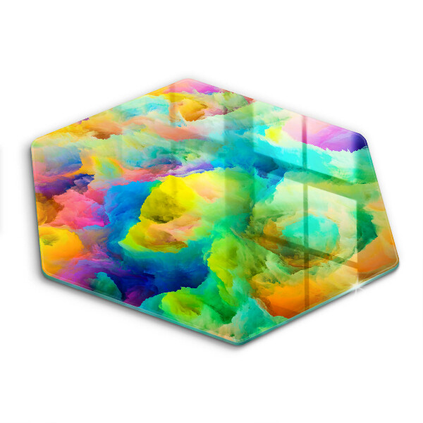 Tagliere in vetro Astrazione colorata