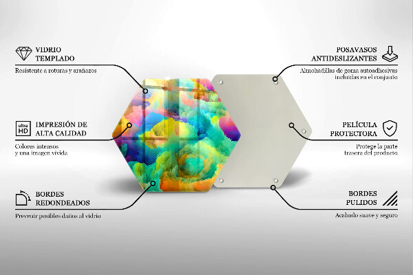 Tagliere in vetro Astrazione colorata