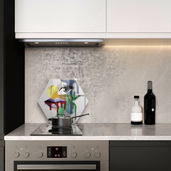 Tagliere in vetro Collage astratto di arte