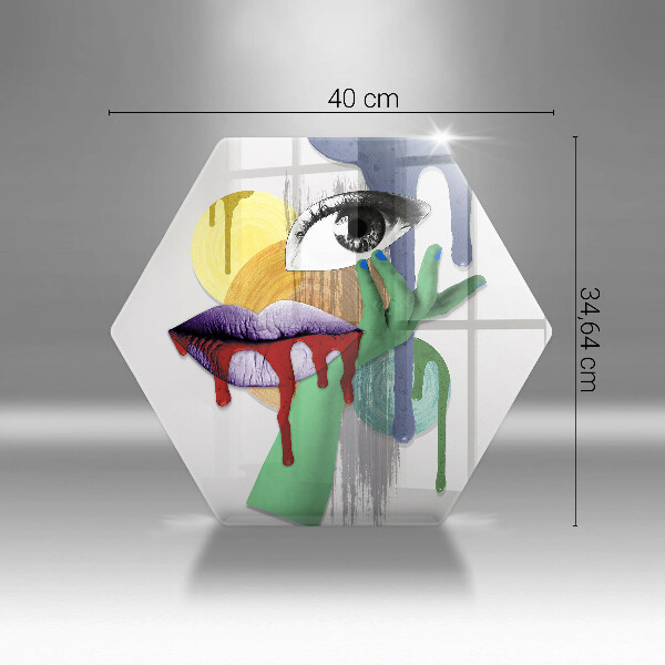 Tagliere in vetro Collage astratto di arte