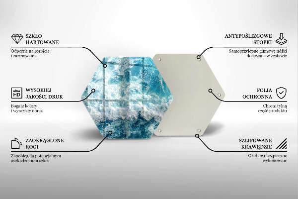 Tagliere in vetro Onde dell'acqua di mare