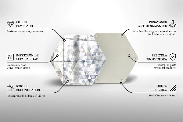 Tagliere in vetro Modello triangoli