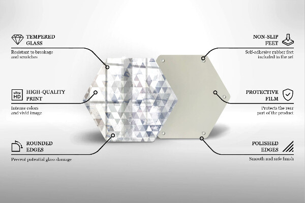 Tagliere in vetro Modello triangoli
