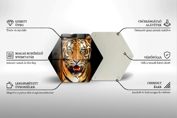 Tagliere in vetro Tigre animale selvatico