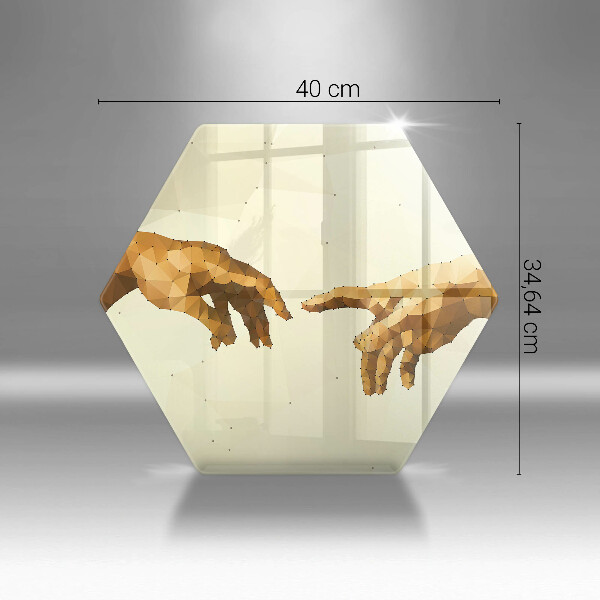 Tagliere in vetro Creazione delle mani di Adamo