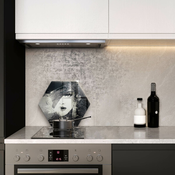 Tagliere in vetro Dipinto di una donna