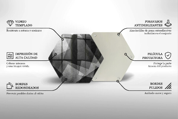 Tagliere in vetro temperato Astrazione geometrica