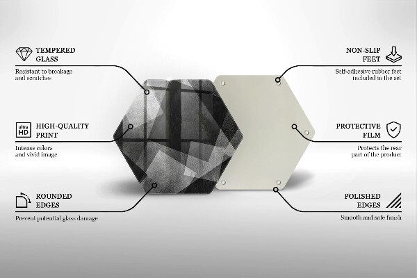 Tagliere in vetro temperato Astrazione geometrica