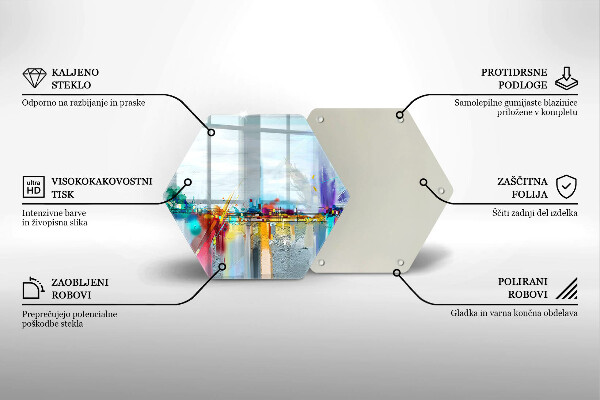 Tagliere in vetro temperato Astrazione dipinta
