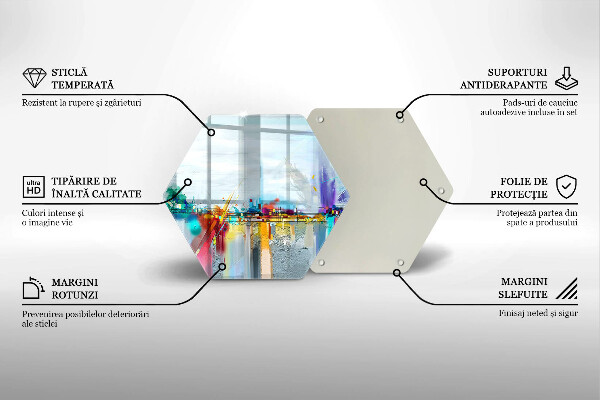 Tagliere in vetro temperato Astrazione dipinta
