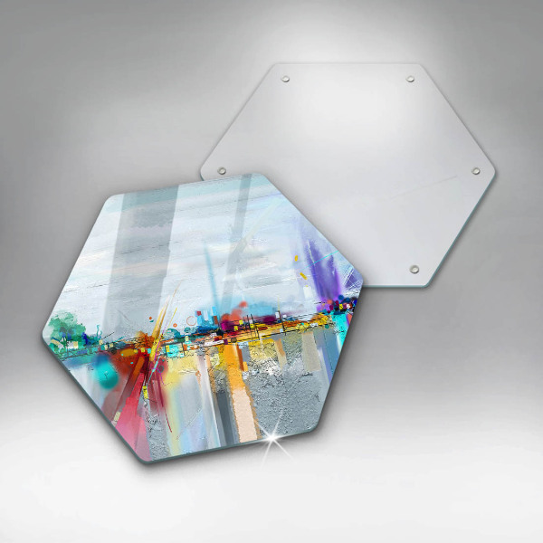 Tagliere in vetro temperato Astrazione dipinta