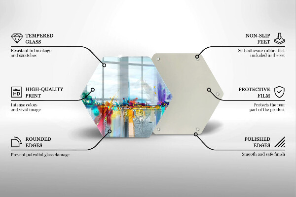 Tagliere in vetro temperato Astrazione dipinta
