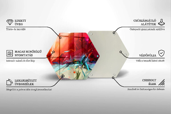 Tagliere in vetro temperato Astrazione dipinta