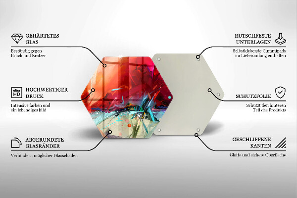 Tagliere in vetro temperato Astrazione dipinta
