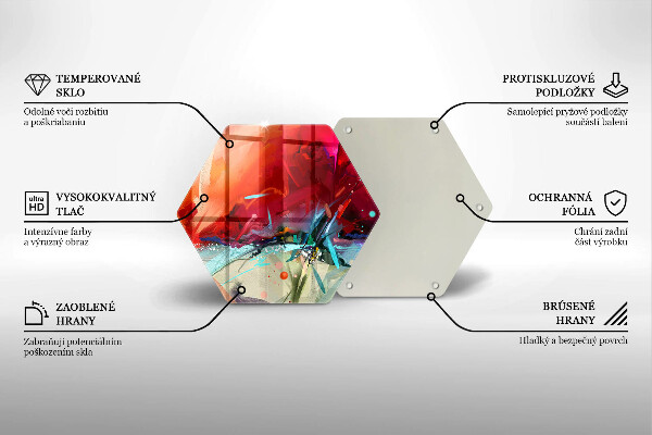 Tagliere in vetro temperato Astrazione dipinta