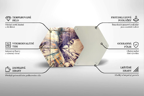 Tagliere in vetro temperato Composizione moderna