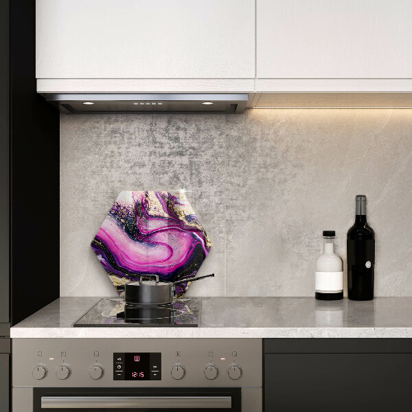 Tagliere in vetro temperato Oro di disegno astratto