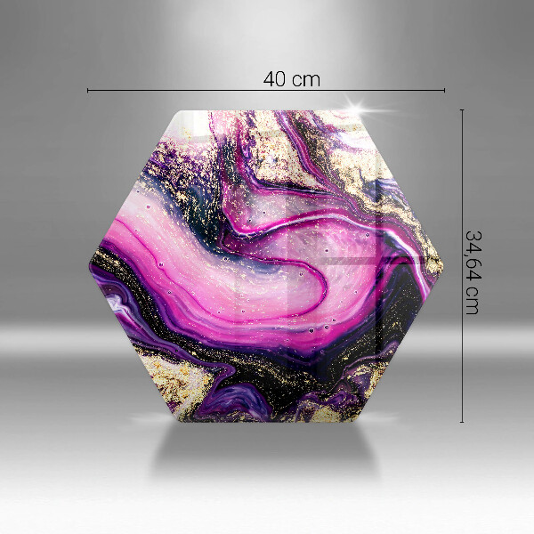 Tagliere in vetro temperato Oro di disegno astratto