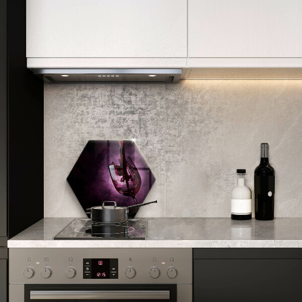 Tagliere in vetro Un bicchiere di vino