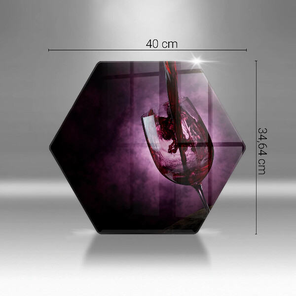 Tagliere in vetro Un bicchiere di vino